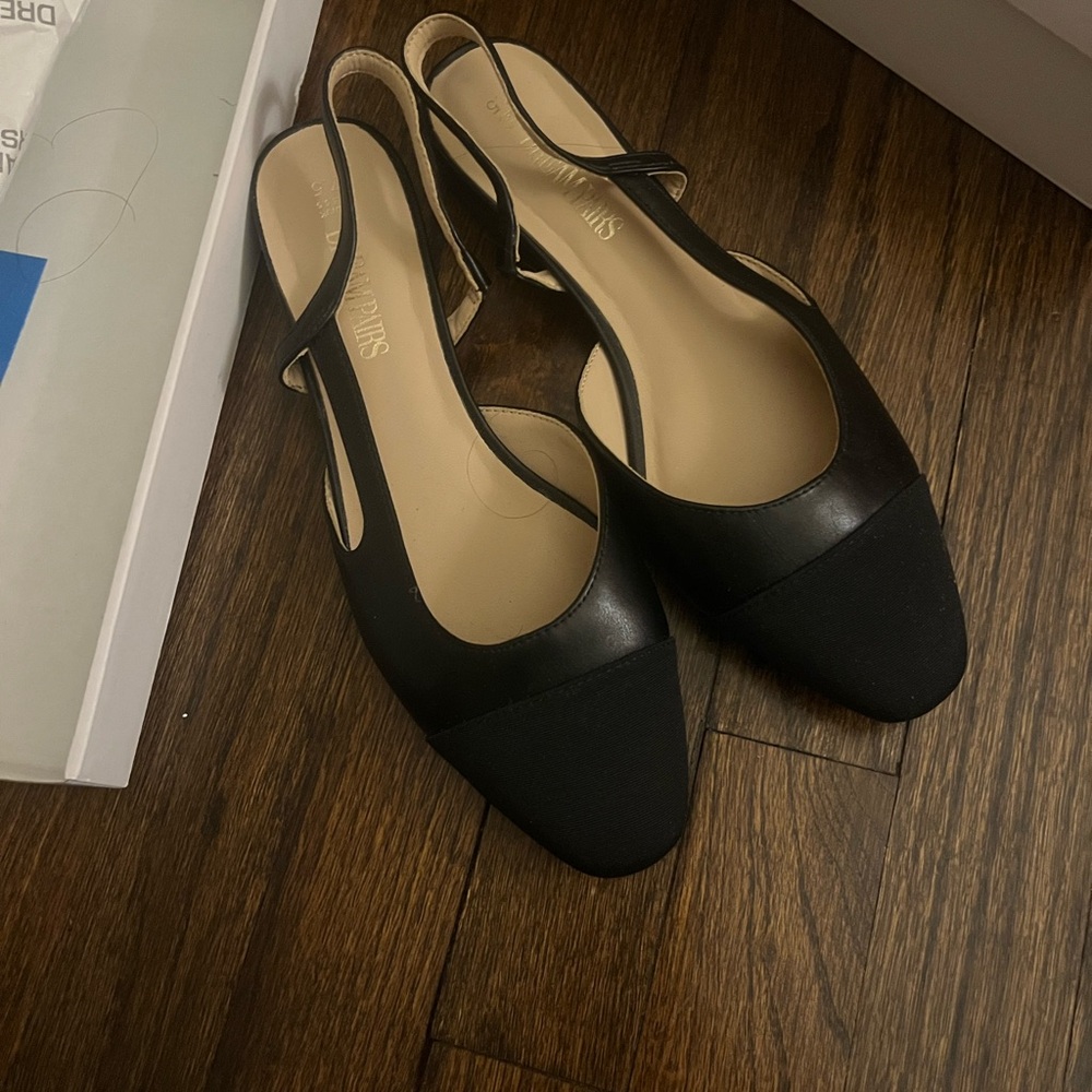 Dreampairs Black Slingback Women's Shoes